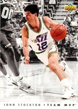  Neu  1992 UTAH JAZZ NBA-Karte JOHN STOCKTON ...