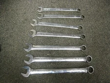Snap On OEX Series 12 Point SAE Combination Wrench 7 Piece Set 5/8" to 1"