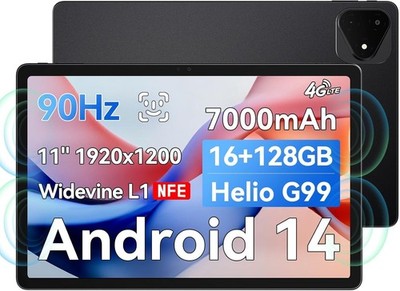 ALLDOCUBE 11 inch Tablet 90Hz 1920x1200 FHD 16(6+10)+128GB 7000mAh Quad Speaker