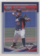 2018 USA Baseball Stars & Stripes Longevity Holo Foil 16/99 Alex Lange #84 hg6