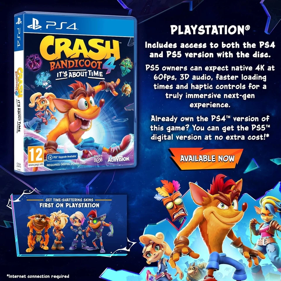 Crash Bandicoot 4 Its about Time (PS4 & PS5) (NEU & OVP) (UNCUT) (Blitzversand) - Bild 2 von 4