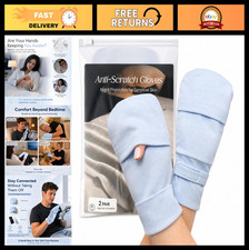 100 Cotton Moisturizing Sleep Gloves for Dry Hands, Eczema Mittens, Adjustable