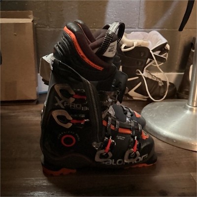 Salomon X PRO 130 Ski Boots Men s 26.5 Black Orange Custom Moldable Liner