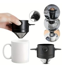 2x Tragbarer Dauer Filter Kaffeefilter für Tassen Ideal Für Büro Und Camping