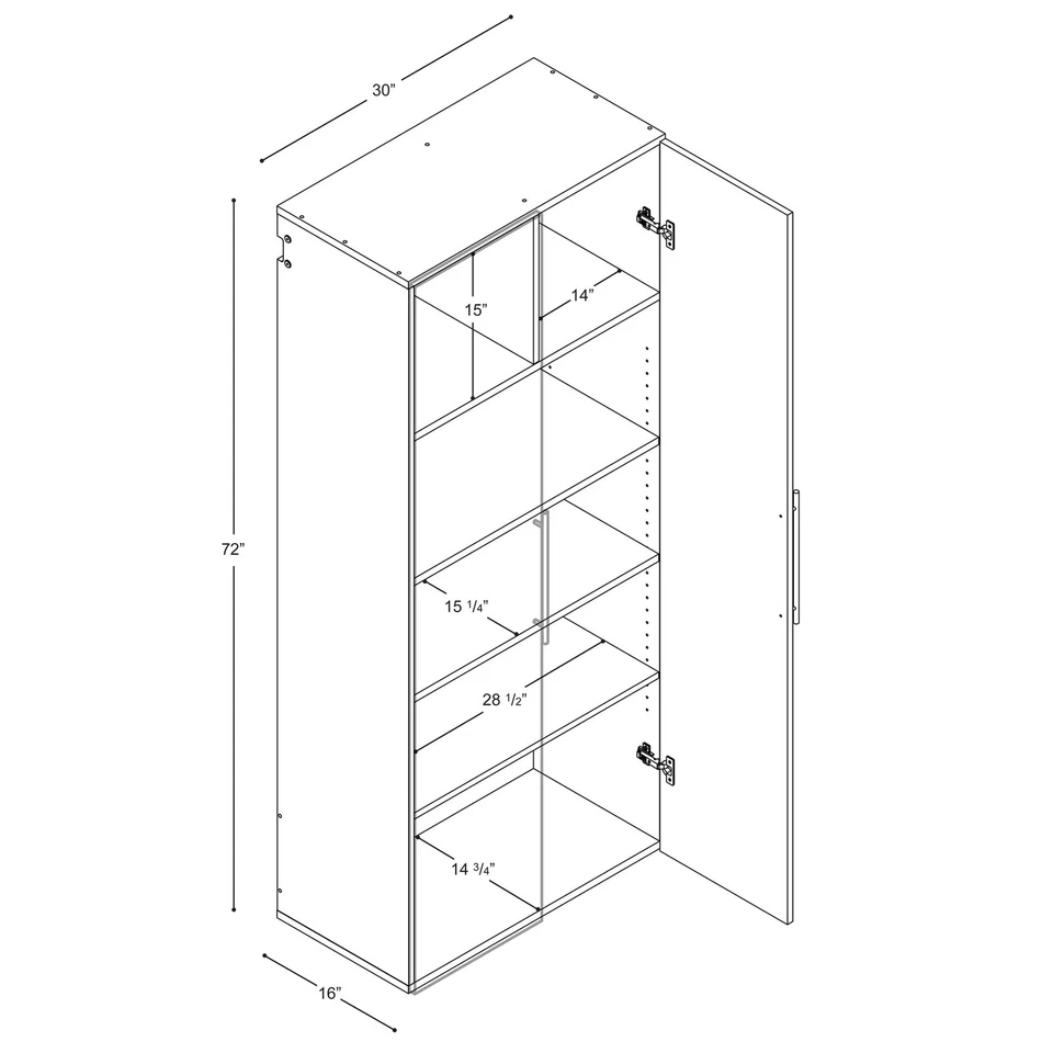 HangUps 30" Large Garage Cabinet, Bathroom Cabinet Wall Mount, Ideal for Gara... - Image 3 of 4