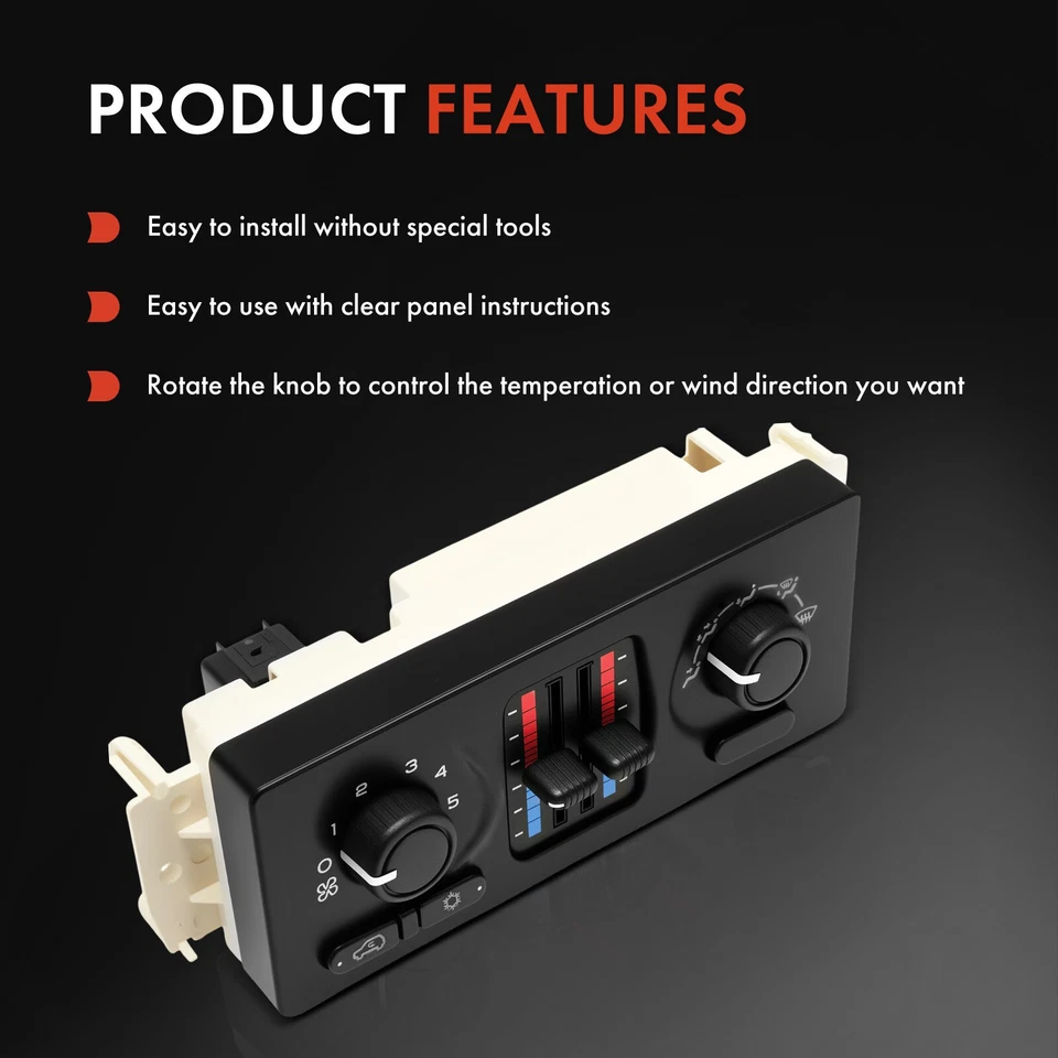 Manual A/C & Heater Climate Control Module for Chevrolet Silverado Sierra 1500 - Image 4 of 4