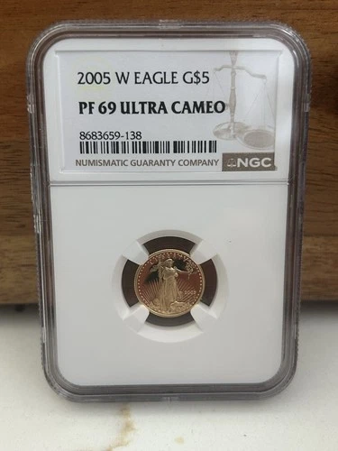 2005-W $5 Gold Proof 1/10 oz American Eagle NGC PF69 Ultra Cameo