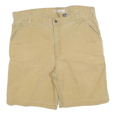 Shorts Carhartt Pour Hommes Beige Décontractés Unis L W36 Travail Durable Ajusté - Photo 1/4