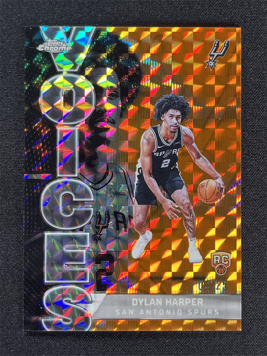 2025-26 Topps Chrome Dylan Harper #VS-7 Orange Geometric Voices Rookie RC /25