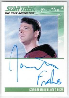 STAR TREK INFLEXIONS THE NEXT GENERATION JONATHAN FRAKES WILLIAM RIKER AUTOGRAPH