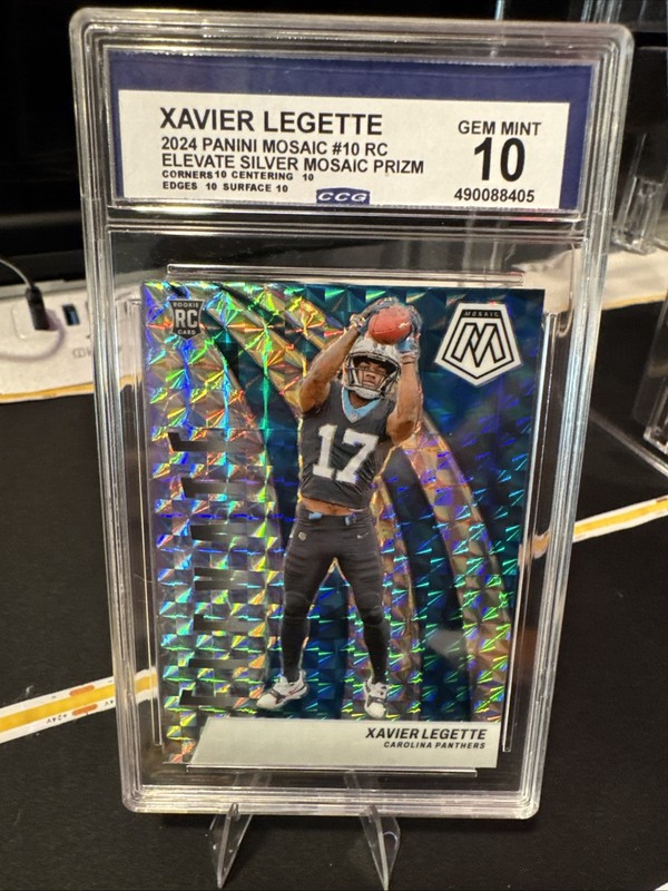2024 Panini Mosaic - Elevate Xavier Legette #10 Mosaic Prizm (RC) CCG Gem 10