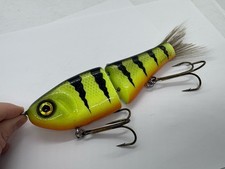8.5” Lynch Lynch Em Jointed Swimbait Fire Tiger Swimbait Crankbait Musky Lure