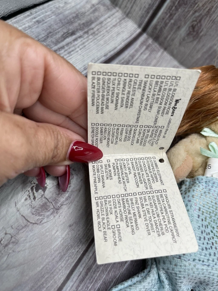 Ganz 2000 Wee Bear Shelly Mini Jointed Teddy Bear In Mermaid Costume - Image 4 of 4