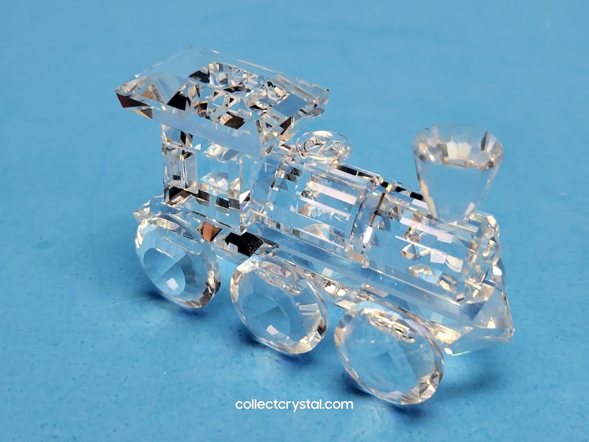 SWAROVSKI 6 PIECE TRAIN SET & CUSTOM TRACK DISPLAY S657 - Complete
