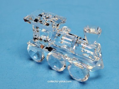 SWAROVSKI 6 PIECE TRAIN SET & CUSTOM TRACK DISPLAY S657 - Complete