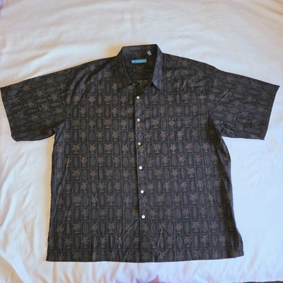 Tori Richard Honolulu Palm Tree Tropical Print 2XL Button-up Hawaiian Shirt New 