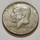 1965 Kennedy Half Dollar • 40% Silver • Circulated •     X111