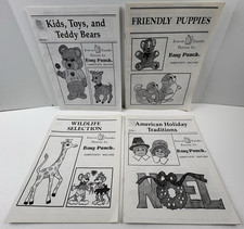 VTG Lot 4 EASY PUNCH Embroidery Iron On Trans...