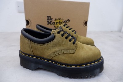 Dr Martens 8053 Quad Tumbled Leather Platform Oxford Size UK 7 EU 41 Muted Olive