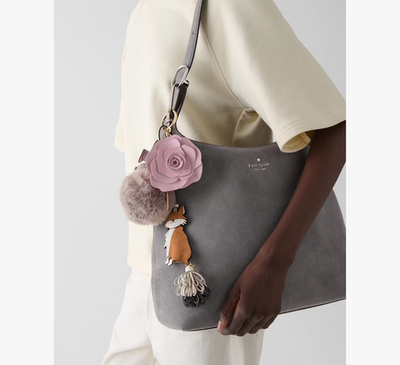 極美品 Kate Spade 薔薇 ローズ ピンク ケース レザー NWB Kate Spade 3D Coin Purse Flora Rose Pink Leather Charm KE691