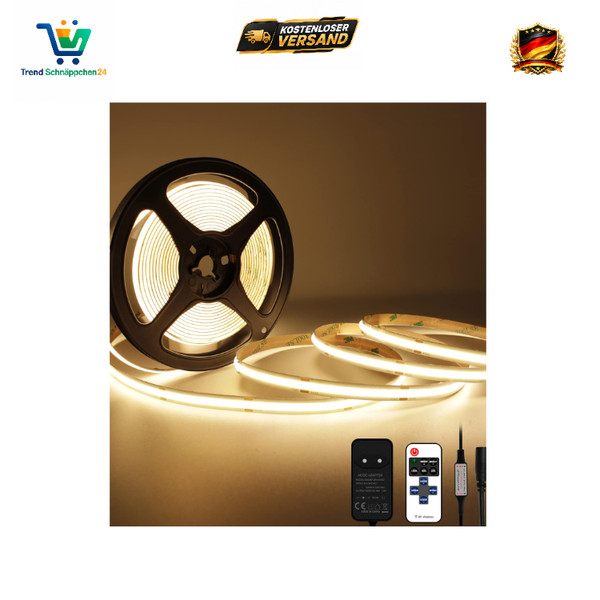 COB LED Streifen 5M Warmweiß 2700K 480 Leds M Dim-image
