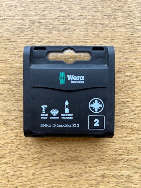 Wera 057763 Impaktor Pozi PZ2 x 25mm Impact Driver Bits 15pc Screwdriver Bits