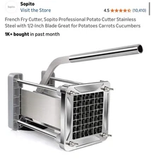 French Fry Cutter, Sopito Professional Potato Cutter Stainless Steel with 1/2”