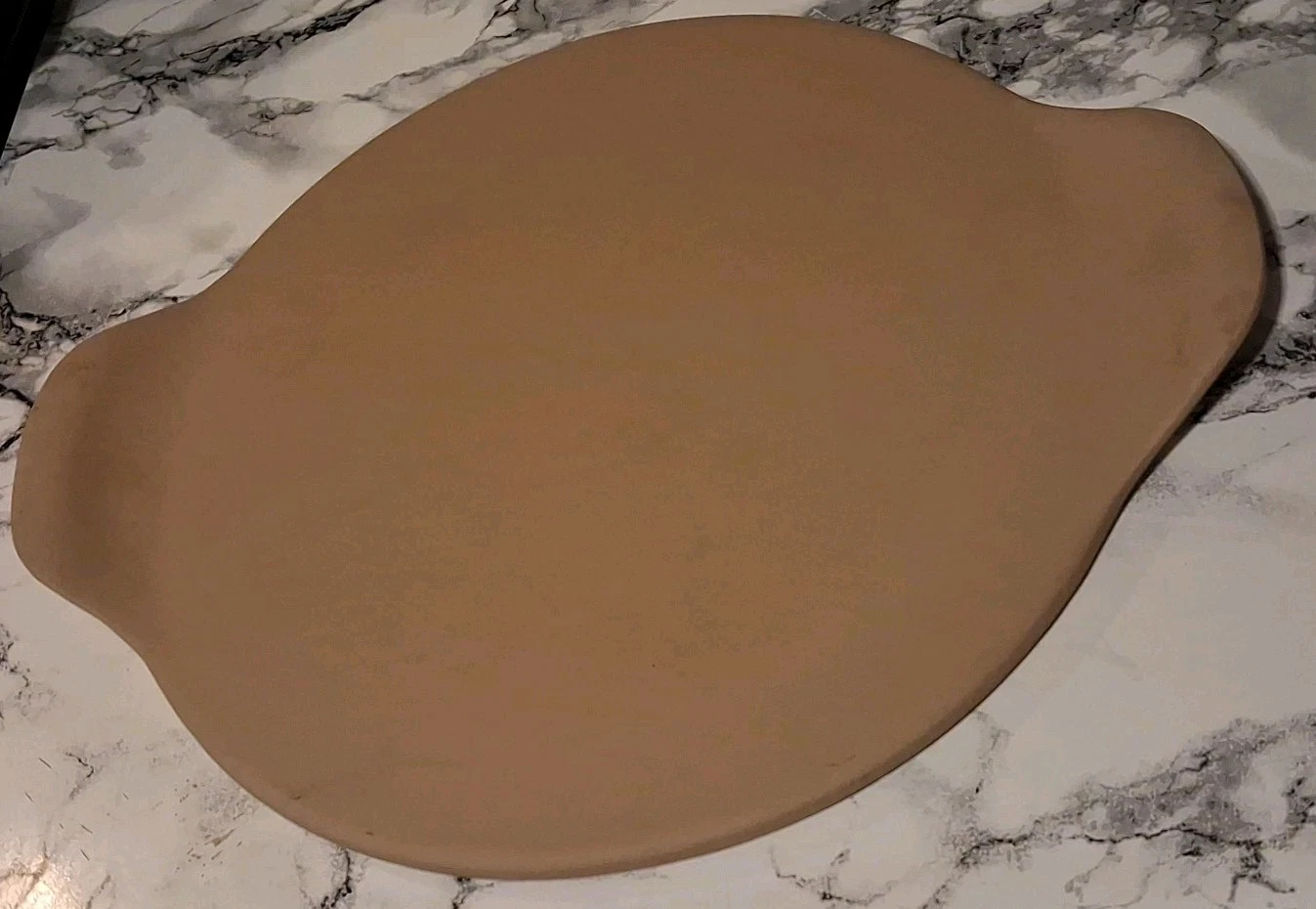 Pampered Chef 13” Round Stone Handles Pizza/Baking Stone Family Heritage Classic