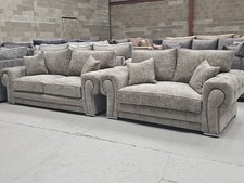 Luxury | Verona 3+2 Sofa | High Back | Silver Truffle | Upgraded Seats 