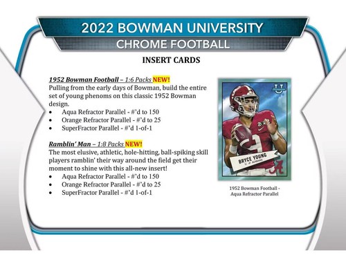 2022 Bowman Chrome University Football Blaster Box - Picture 2 of 10