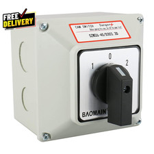 Universal Rotary Changeover Switch 660V 40A 3 Position 3 Phase with Exterior Box