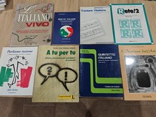 Lot of 8 Italian Language Learning Books Cour...