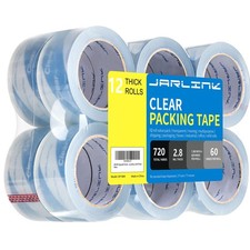 12 Rolls 1.88 In x 60 Yd 2.8 Mil Heavy Duty Clear Shipping Packing Tape Refill