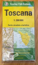 road map of Tuscany Italy, 1:200,000, new, map #7 of the Touring Club Italiano