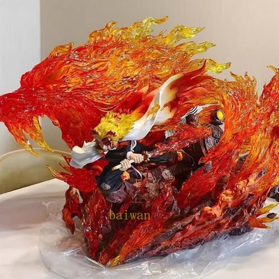 #ad Demon Slayer NEW 11quot; Rengoku Kyoujurou PVC Figure Statue Anime Model Toy Collect $199.01