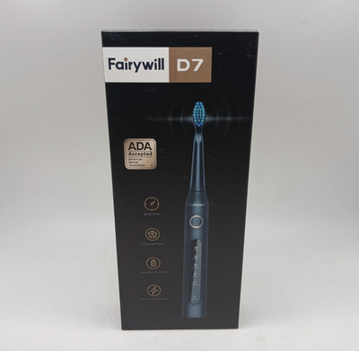 Fairywill Waterproof Sonic Toothbrush 5 Modes USB Rechargeable Handle Black