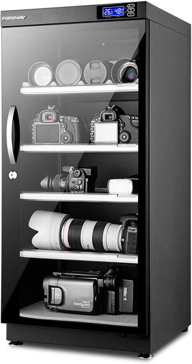 125L Dual-Core Camera Dehumidifier Dry Cabinet, Quiet Humidi