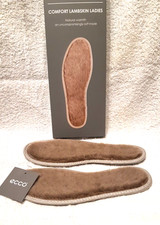 NEW w Box Unisex  Ecco Comfort Lambskin Insoles US 4/UK 3/Eur 35 Beige