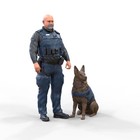 1/18 1/35 1/43 1/64 1/87 K9 Policeman Dog Scene Props Figure Model For Cars