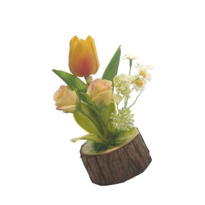 Artificial Tulips Potted Plant Arrangement Fake Tulips Plant in Pots Arrangement