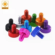 M5 x 8mm Aluminium Knurled Thumb Screw Flat Knurled Thumb Screws Hand Grip Bolts