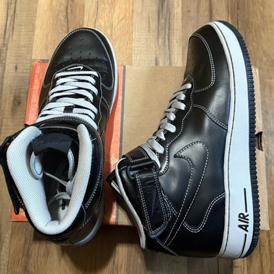2006 Nike Air Force 1 Mid White Contrast Stitch Black