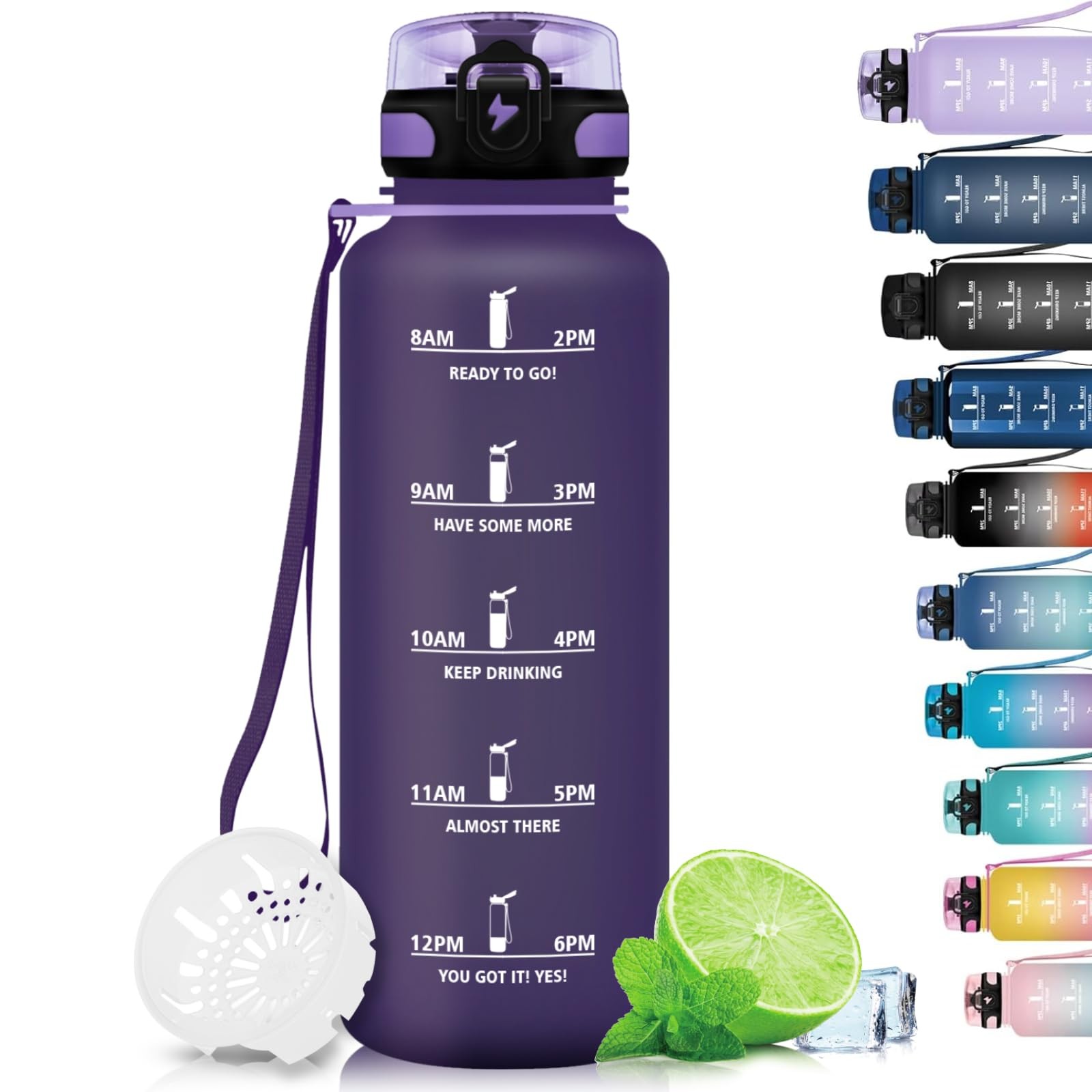 Gourde pour s'hydrater au sport bouteille 1500ml réutilisable grand volume