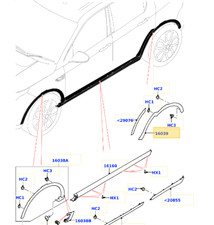 Neuf Véritable Land Rover Discovery Sport Arrière Gauche Roue Arc Bord Auto De