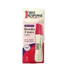 First Response Triple Check Pregnancy Test 3 Count 1 Pack New EXP 01/27