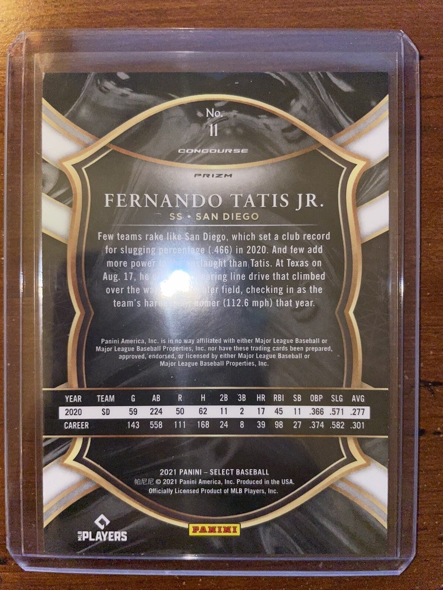 2021 Panini SELECT Fernando Tatis Jr. Concourse No. 11 SILVER 