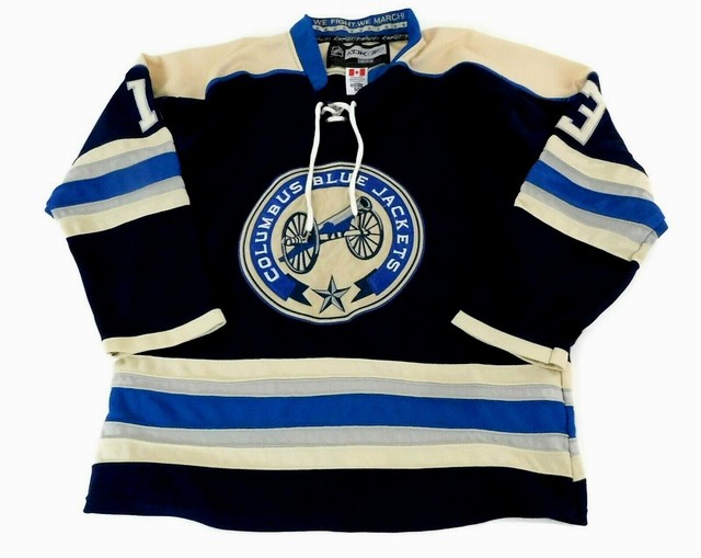 Rare Reebok Columbus Blue Jackets Alternation NHL Hockey Jersey Fight