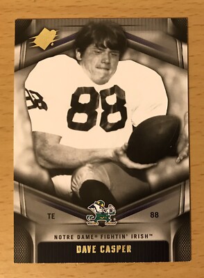 2012 UPPER DECK SPX FOOTBALL DAVE CASPER NOTRE DAME FIGHTING IRISH ...