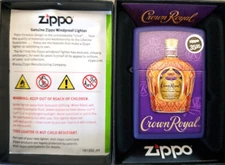 Zippo Lighter - Crown Royal Design Purple Matte - 48749 / 127N