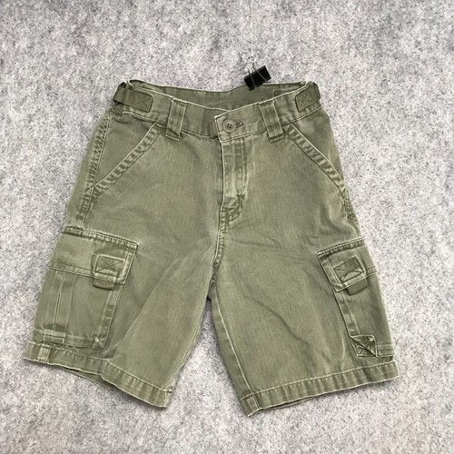 Old Navy Shorts Boys Size 7 Green Cargo Casual Buckle Adjustable Waist Cotton - Picture 2 of 12